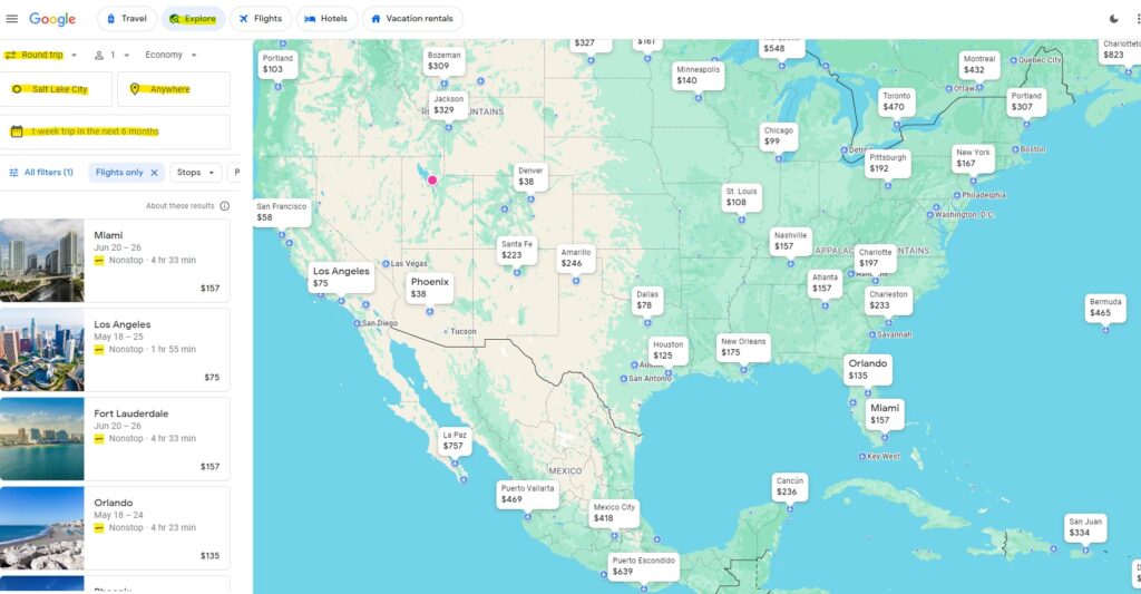 Google Flights Explore page: how to look for inexpensive flights and dial in your dream vacation location..